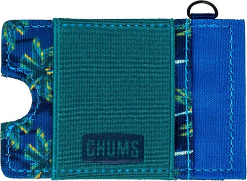محفظة Chums Bandit Lo-Pro Minimalist - محفظة RFID مدمجة مع حلقة مفاتيح وحزام مطاطي للنقود (زيتوني/أزرق مخضر/معجون) in Kuwait