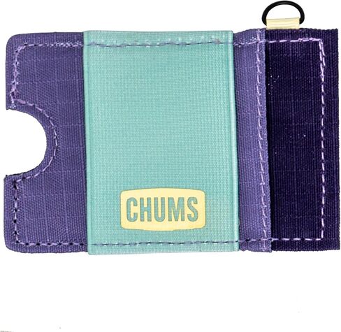محفظة Chums Bandit Lo-Pro Minimalist - محفظة RFID مدمجة مع حلقة مفاتيح وحزام مطاطي للنقود (زيتوني/أزرق مخضر/معجون) in Kuwait