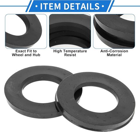 106.1mm to 60.1mm Car Wheel Hub Centric Rings Black Polycarbonate Wheels Center Shaft Shock Absorbing Hubrings 4 Pcs in Kuwait