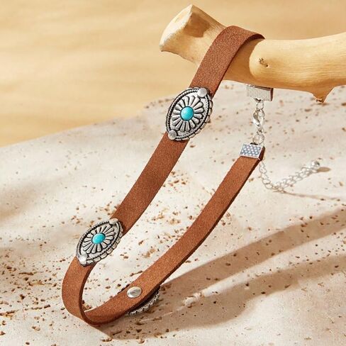 Western Turquoise Choker Necklace for Women Gothic Black Choker Necklaces Boho Summer Cowgirl Rodeo Country Concert Outfits Jewelry Accessories in Kuwait