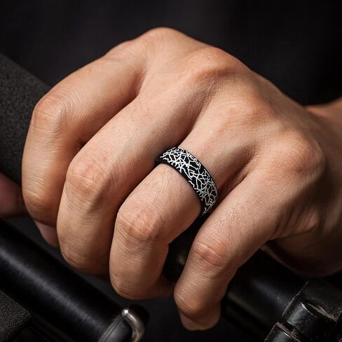 ThunderFit Silicone Rings Unisex, Breathable Two Layers Top Design Rubber Wedding Bands 8mm Wide 2.2mm Thick - 1/4/8 Variety Multipack in Kuwait