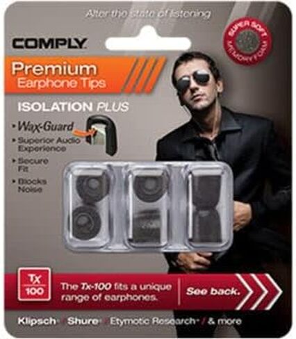 أطراف الأذن البديلة الأصلية من سلسلة Comply Foam 100 لـ Etymotic وISOTunes وWestone والمزيد | الراحة المطلقة | تناسب لا يتزعزع | لا يوجد TechDefender | متوسطة، 3 أزواج in Kuwait