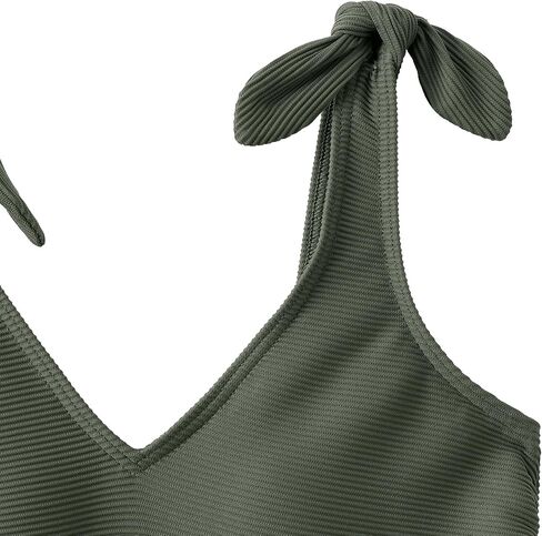 Lands' End Women's Ottoman Rib Tie Shoulder Tankini Top in Kuwait