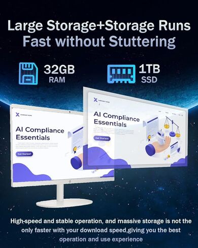 كمبيوتر مكتبي HP الكل في واحد مقاس 24 بوصة، شاشة FHD، Intel Core i5-1235U، 8 جيجابايت SDRAM، 256 جيجابايت SSD، Intel UHD Graphics، Windows 11 Home، 24-cb1210 (2024) in Kuwait