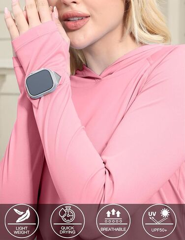 Women's Sun Shirts UPF 50+ Protection Hoodie Shirts Rash Guard Long Sleeve Sun SPF Fishing Shirt UV for Outdoor Beach in Kuwait