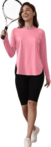 Women's Sun Shirts UPF 50+ Protection Hoodie Shirts Rash Guard Long Sleeve Sun SPF Fishing Shirt UV for Outdoor Beach in Kuwait