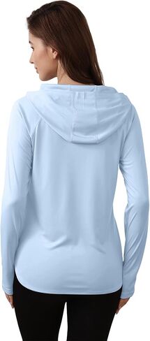 Women's Sun Shirts UPF 50+ Protection Hoodie Shirts Rash Guard Long Sleeve Sun SPF Fishing Shirt UV for Outdoor Beach in Kuwait