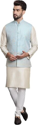 Sojanya (منذ عام 1958 لمزيج الحرير للرجال Kurta و Pajama مع سترة نهرو in Kuwait
