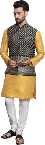 Sojanya (منذ عام 1958 لمزيج الحرير للرجال Kurta و Pajama مع سترة نهرو in Kuwait