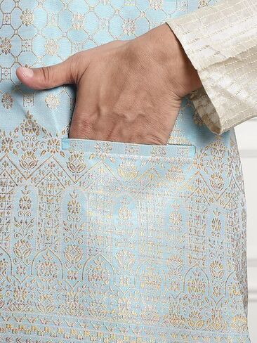 Sojanya (منذ عام 1958 لمزيج الحرير للرجال Kurta و Pajama مع سترة نهرو in Kuwait