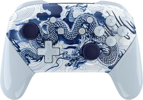 eXtremeRate Deluxe Championship Faceplate Backplate Handles for Nintendo Switch Pro Controller, Replacement Hand Grip Housing Shell Buttons for Nintendo Switch Pro Controller - Controller NOT Included in Kuwait