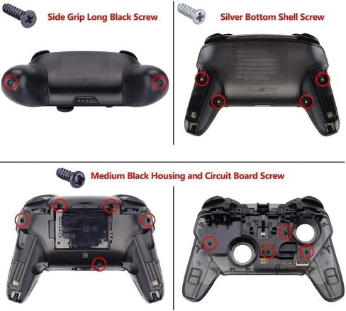 eXtremeRate Deluxe Championship Faceplate Backplate Handles for Nintendo Switch Pro Controller, Replacement Hand Grip Housing Shell Buttons for Nintendo Switch Pro Controller - Controller NOT Included in Kuwait