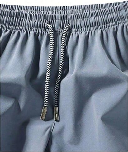 Verdusa Men's Elastic Waist Drawstring Side Pocket Solid Color Shorts in Saudi Arabia