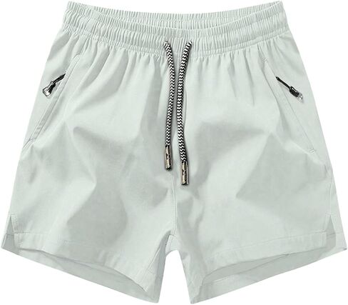 Verdusa Men's Elastic Waist Drawstring Side Pocket Solid Color Shorts in Saudi Arabia