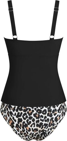 ZAFUL Women's Two Piece Tankini Swimsuits Tummy Control Crisscross Bathing Suits V-Wire Swim Tank Tops with Briefs in Saudi Arabia