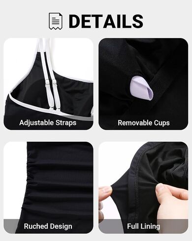 Women Tankini Swimsuit with Shorts - Two Piece Tummy Control Bathing Suit with Pockets 2025 Swimwear in Saudi Arabia