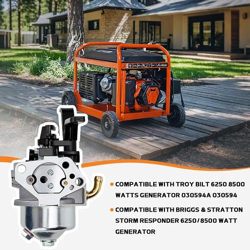 030594A Carburetor Kit for Troy Bilt 6250/8500 Watt Generator 030594A 030594/Briggs&Stratton Storm Responder 030728 in Saudi Arabia