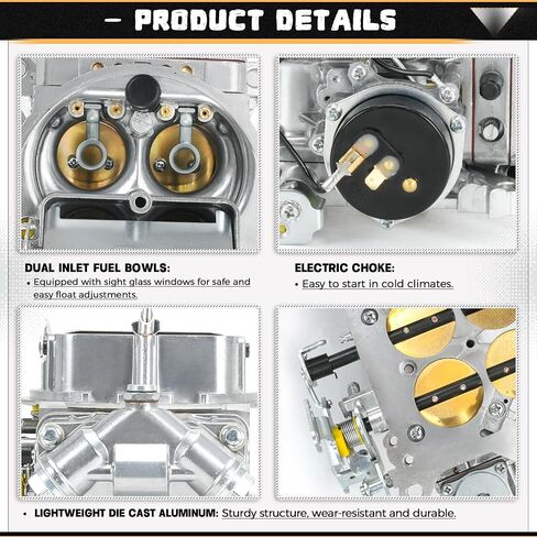 CARBURETOR FIT FOR HOLLEY QUICE FUEL BRAWLER 750 CFM Brawler diecast مع الثانوية الميكانيكية ، الاختناق الكهربائي ، طراز 4150 استبدال#BR-67213 (750 CFM) in Kuwait