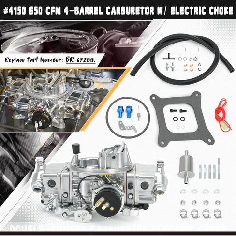 CARBURETOR FIT FOR HOLLEY QUICE FUEL BRAWLER 750 CFM Brawler diecast مع الثانوية الميكانيكية ، الاختناق الكهربائي ، طراز 4150 استبدال#BR-67213 (750 CFM) in Kuwait