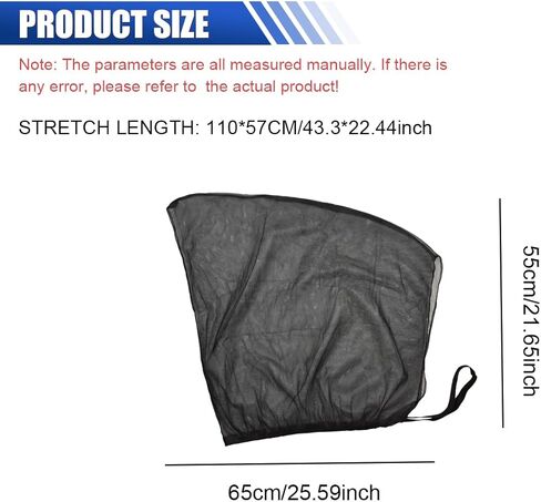 2PCS Car Window Shades, Stretch Mesh Sunshade Cover Block UV Rays for Front Windows, Breathable Car Window Screen for Baby, Heat, Bugs & Privacy Protection for SUVs Camping (Front Windows/SUV) in Kuwait