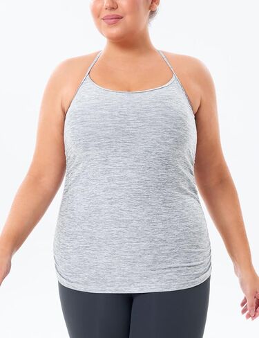 THE GYM PEOPLE Women's Racerback Workout Tank Tops Sleeveless Yoga Athletic Shirts with Built in Bra in Saudi Arabia