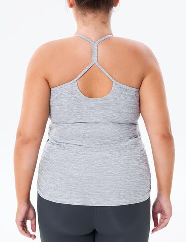 THE GYM PEOPLE Women's Racerback Workout Tank Tops Sleeveless Yoga Athletic Shirts with Built in Bra in Saudi Arabia