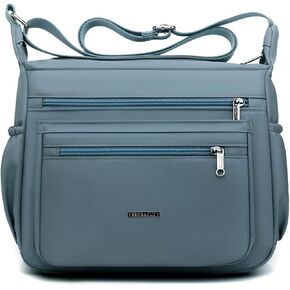Women Shoulder Handbag Crossbody Bag Nylon Waterproof Roomy Multiple Pockets Bag Tote Top Handle Satchel