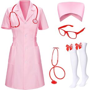 Tokyo Revengers Women 5pcs Halloween Marke Costume Set Doctor Outfit Lab Coat Nurse Hat Cosplay Assume Assume Assume