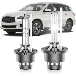 D2S HID Bulbs Fit for Infiniti 2014-2017 QX50 QX60 2003-2013 FX35 FX37 FX45 FX50 G25 G35 G37 EX35 EX37 Xenon Headlight Bulbs, High Low Beam Light Bulb, 8000K White Blue, Pack of 2