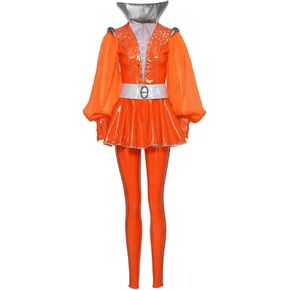 Lolimiss Womens Mamma Mia cosplay phemsuit 1970s رقص زي ديسكو