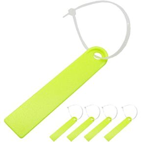 Scuba Choice Waterproof Name Tag for Diving, Surfing & Watersports, Durable Plastic ID Tags with Cable Ties - Labeling Gear Equipment (5-Pack, Yellow)