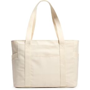 WLLWOO Large Work Tote Bag for Women with 15.6" Laptop Compartment & Trolley Sleeve for Travel Daily Nurse Gym