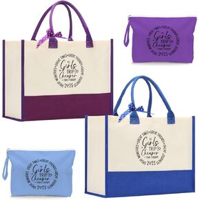 Fokongna بنات رحلة 2025 للنساء صديق هدايا السفر حقيبة قماشية حقيبة الرطب حقيبة حقيبة مستحضرات تجميل حقيبة شاطئية هدايا الصداقة in Kuwait