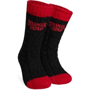 Stranger Things Fluffy Socks for Women and Teenagers Soft Warm Slipper Socks Non Slip One Size - Gifts for Women