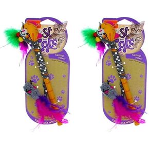 Hartz Just For Cats Twirl and Whirl Interactive Cat Toy Wand, All Breed Sizes in Kuwait