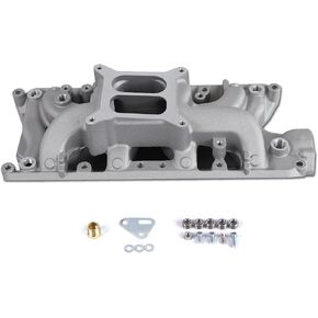 7521 54026 air gap Intake Manifold Aluminum Dual Plane Compatible with Ford Small Block Windsor 260 289 302 1962-2001 SBF 4.3L 4.7L 5.0L V8 Engine