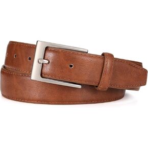 WHIPPY Men's Casual Leather Belt Fashion Leather Dress Belt Classic Every Day Jeans Belt for Men Work Business