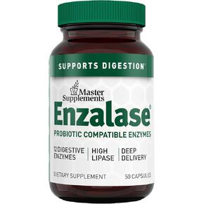 المكملات الرئيسية ENZALASE - 50 كبسولة - إنزيمات متوافقة مع البروبوتيك - توفر دفعة هضمية + غاز وإغاثة الانتفاخ - خالية من الغلوتين - 50 حصصًا in Kuwait
