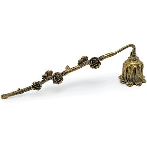 AIM & GGKK Candle Snuffer, Candle Snuffer Extinguisher with Long Handle,Retro Style Wick Flame Snuffer for Putting Out Candle Flame Safely,Floral Candle Snuffers Accessory for Candle Lovers