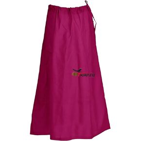 Sari Petticoat Cotton Stitched Maroon Adjustable Waist Saree Underskirt Lining Skirt