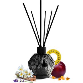 Aromaplan Reed Diffuser, Minty Eucalyptus Scent Diffuser (8.45 fl oz, 250ml)- Luxury Reed Diffusers Set for Home- Includes Reed Diffuser Sticks & Fragrance Oil in Glass Bottle
