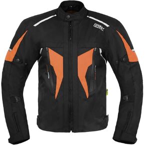 DALLX Motorcycle Textile Adventure Dirt Bike Riding Jackets with CE Armor for Mens Width Adjustment and Air Vent Zipper