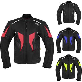 DALLX Motorcycle Textile Adventure Dirt Bike Riding Jackets with CE Armor for Mens Width Adjustment and Air Vent Zipper in Kuwait