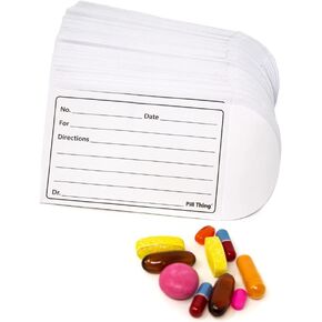 Printed Pill Envelope with Peel and Seal Pressure Closure - 3.5" x 2.5", Easy to Fill, Holds Variety of Pill Sizes (100)