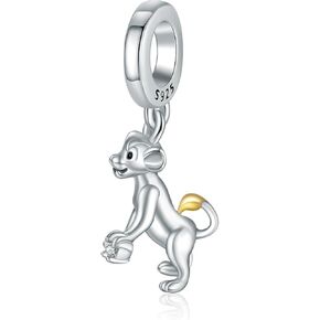 فيلم Alien Robot Totem Planet 925 Sterling Silver Dangle Charms مع Zirconia المكعب الفوار ، هدية المجوهرات النسائية لعيد الميلاد الذكرى السنوية