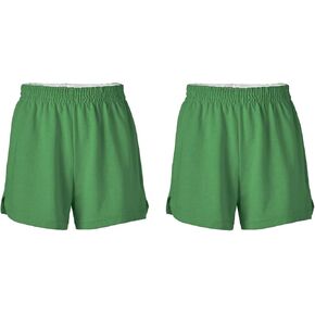 Soffe Girls' Authentic Cheer Shorts – Soft Cotton Blend Gym Shorts for Cheerleading, Dance, Running, Fitness, & Casual Wear – Elastic Waistband, Vibrant Colors, Durable & Easy Care