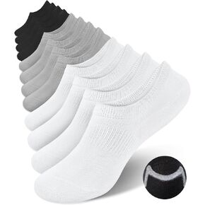Ysense Womens No Show Softs Low Cut Cushioned Cotton Non Slip غير مرئي جوارب القوارب 6 أزواج