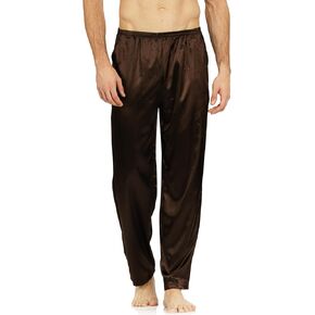 Yimanie Men's Silk Pajama Pant Comfy Soft Lounge Sleep Pants