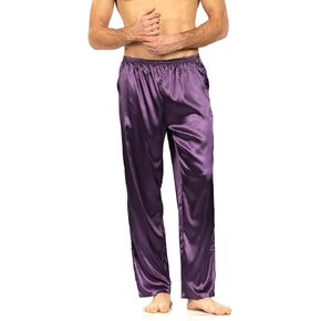 Yimanie Men's Silk Pajama Pant Comfy Soft Lounge Sleep Pants in Kuwait