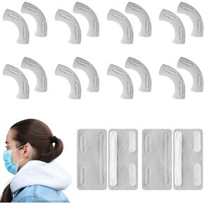 16 Pcs Nasal Cannula Ear Cushions Soft Oxygen Ear Protectors Confort Cannula Wrap 8 Pairs Oxygen Tubing for Oxygen Users to Help Relieve Ear Pain (Grey)